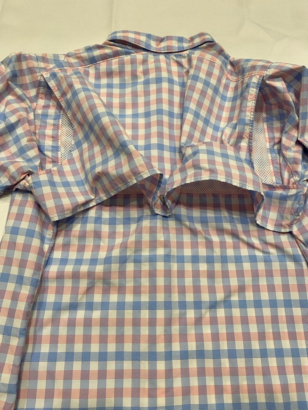 Columbia PFG Women L Plaid Button-Down Shirt - Light Blue & Light Pink - Picture 8 of 8